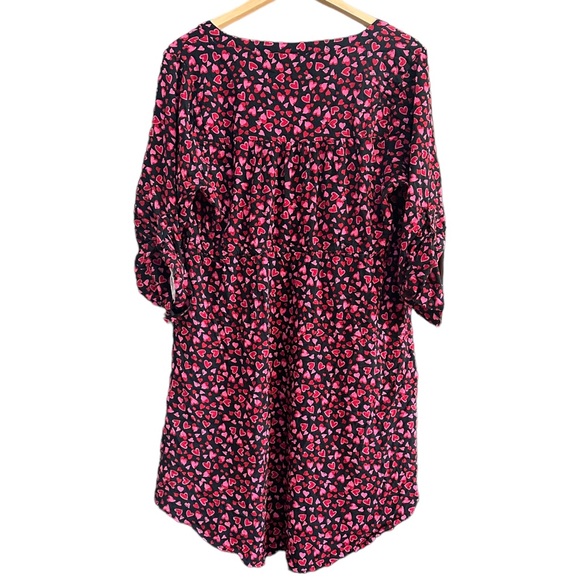 Torrid Zip Front Heart Patterned Shirt Dress Red and Black Torrid 1 - US 16/18 - Picture 3 of 10